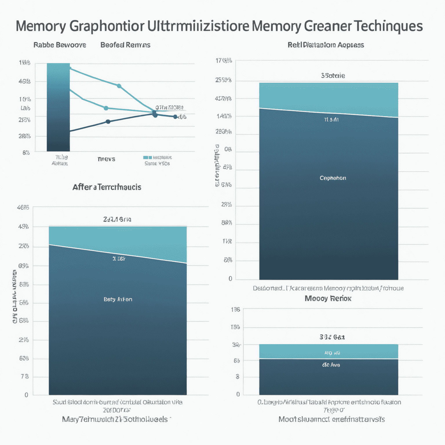 Graph showing memory utilization before and after optimization techniques across different hypervisors