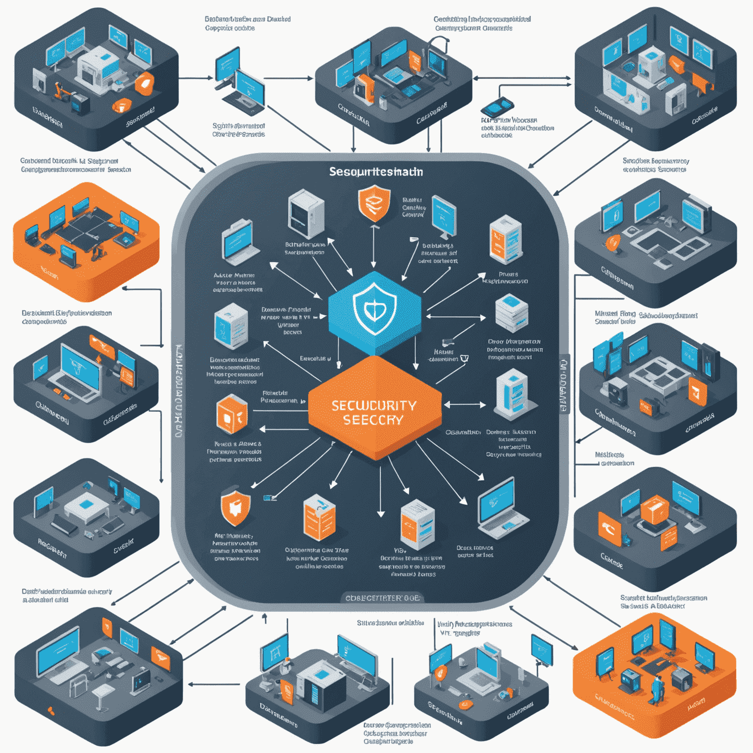 A multi-layered security diagram for virtual infrastructure. The image shows various security controls including firewalls, micro-segmentation, VM encryption, and compliance checkpoints in a virtualized datacenter.